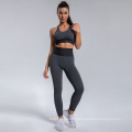 Training Wear Women's Yoga Suit Breathable Two Piece Fitness Set High Waist Soft Seamless Workout Set